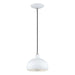 Livex Lighting - 51513-03 - One Light Mini Pendant - Domma - White w/Brushed Nickel