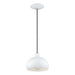 Livex Lighting - 51513-03 - One Light Mini Pendant - Domma - White w/Brushed Nickel