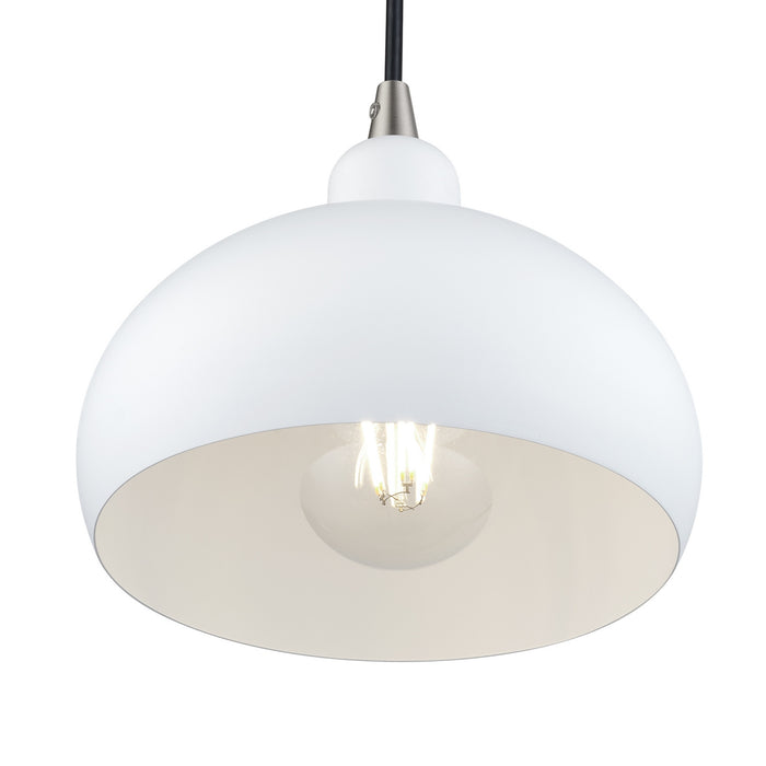 Livex Lighting - 51513-03 - One Light Mini Pendant - Domma - White w/Brushed Nickel