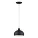 Livex Lighting - 51513-04 - One Light Mini Pendant - Domma - Black w/Brushed Nickel