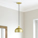 Livex Lighting - 51513-33 - One Light Mini Pendant - Domma - Soft Gold w/Polished Brass