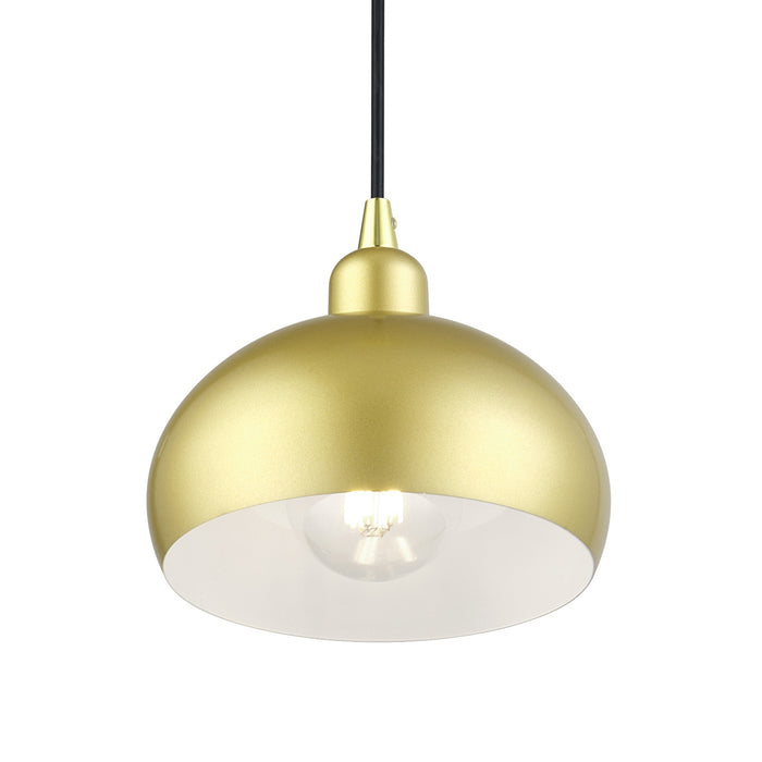 Livex Lighting - 51513-33 - One Light Mini Pendant - Domma - Soft Gold w/Polished Brass