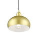 Livex Lighting - 51513-33 - One Light Mini Pendant - Domma - Soft Gold w/Polished Brass