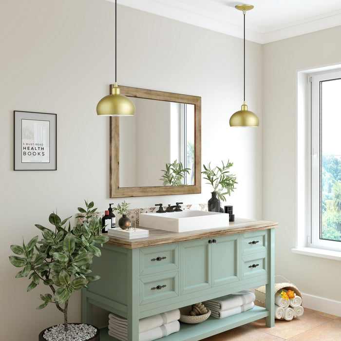 Livex Lighting - 51513-33 - One Light Mini Pendant - Domma - Soft Gold w/Polished Brass