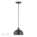 Livex Lighting - 51513-92 - One Light Mini Pendant - Domma - English Bronze w/Antique Brass