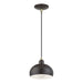Livex Lighting - 51513-92 - One Light Mini Pendant - Domma - English Bronze w/Antique Brass