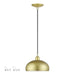 Livex Lighting - 51514-33 - One Light Pendant - Domma - Soft Gold w/Polished Brass