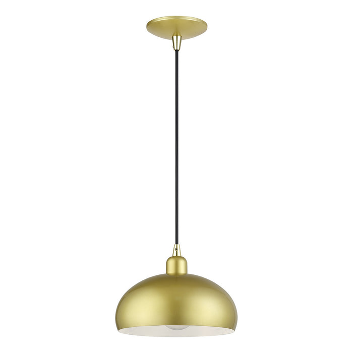 Livex Lighting - 51514-33 - One Light Pendant - Domma - Soft Gold w/Polished Brass