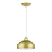 Livex Lighting - 51514-33 - One Light Pendant - Domma - Soft Gold w/Polished Brass
