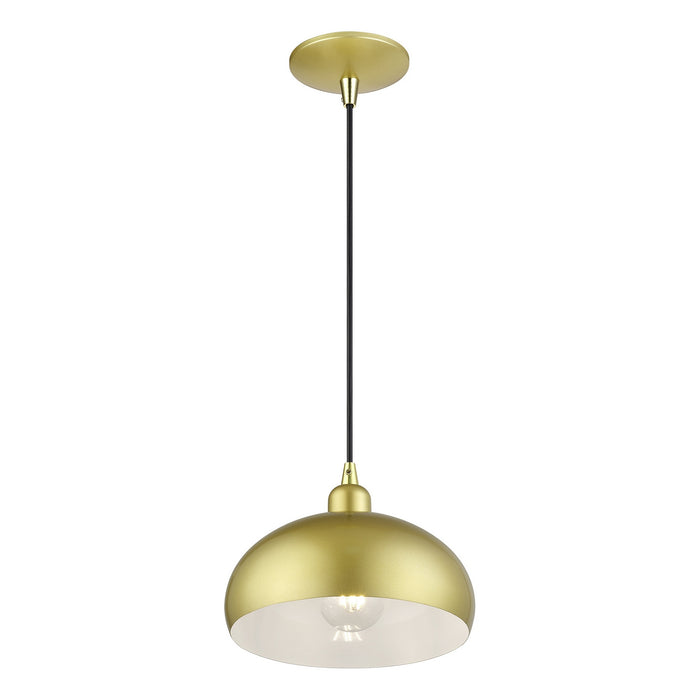 Livex Lighting - 51514-33 - One Light Pendant - Domma - Soft Gold w/Polished Brass