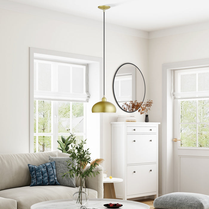 Livex Lighting - 51514-33 - One Light Pendant - Domma - Soft Gold w/Polished Brass