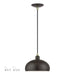 Livex Lighting - 51514-92 - One Light Pendant - Domma - English Bronze w/Antique Brass