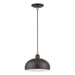 Livex Lighting - 51514-92 - One Light Pendant - Domma - English Bronze w/Antique Brass