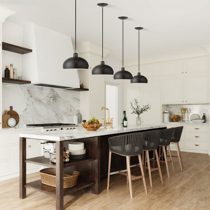 Livex Lighting - 51514-92 - One Light Pendant - Domma - English Bronze w/Antique Brass