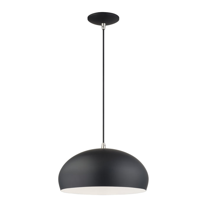 Livex Lighting - 51515-04 - One Light Pendant - Domma - Black w/Brushed Nickel