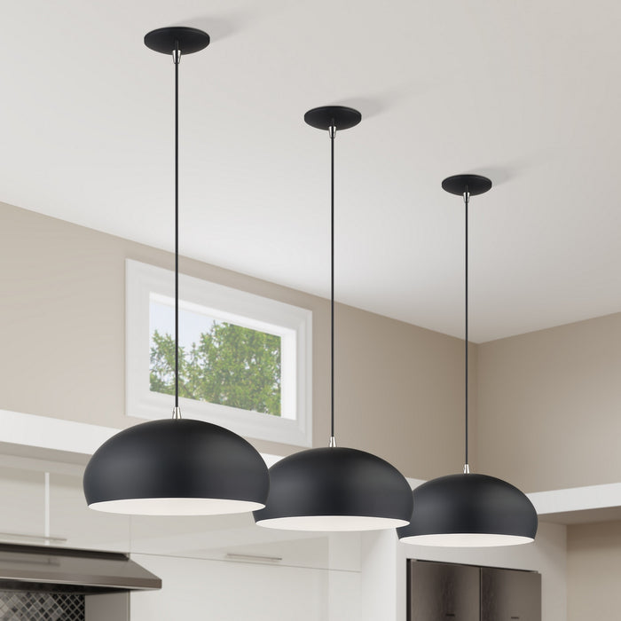 Livex Lighting - 51515-04 - One Light Pendant - Domma - Black w/Brushed Nickel