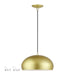 Livex Lighting - 51515-33 - One Light Pendant - Domma - Soft Gold w/Polished Brass