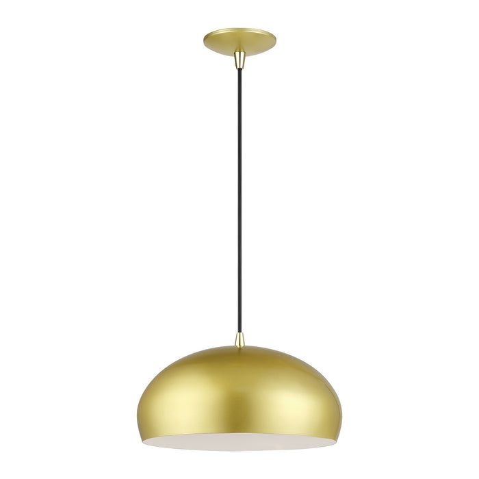 Livex Lighting - 51515-33 - One Light Pendant - Domma - Soft Gold w/Polished Brass