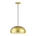 Livex Lighting - 51515-33 - One Light Pendant - Domma - Soft Gold w/Polished Brass