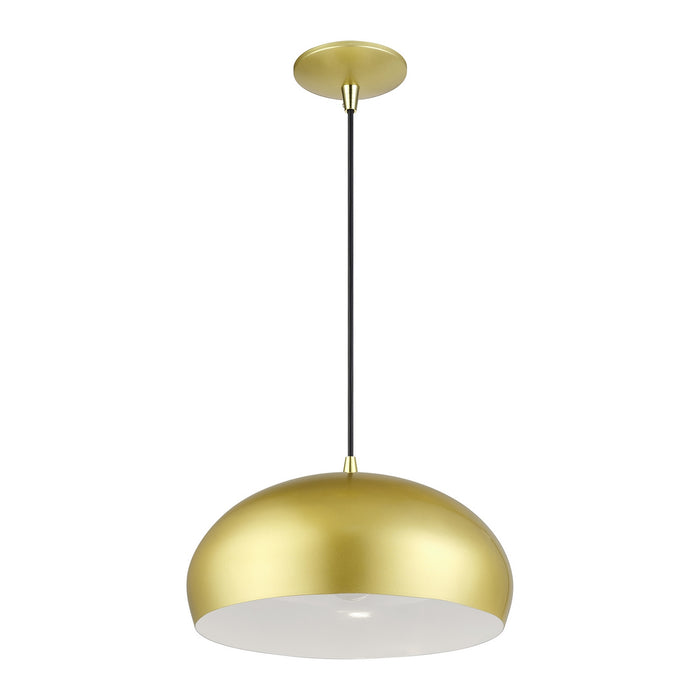Livex Lighting - 51515-33 - One Light Pendant - Domma - Soft Gold w/Polished Brass