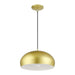 Livex Lighting - 51515-33 - One Light Pendant - Domma - Soft Gold w/Polished Brass