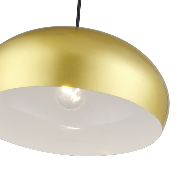 Livex Lighting - 51515-33 - One Light Pendant - Domma - Soft Gold w/Polished Brass