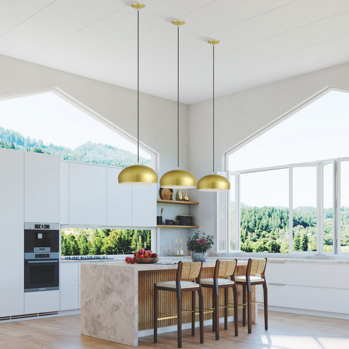 Livex Lighting - 51515-33 - One Light Pendant - Domma - Soft Gold w/Polished Brass