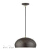 Livex Lighting - 51515-92 - One Light Pendant - Domma - English Bronze w/Antique Brass