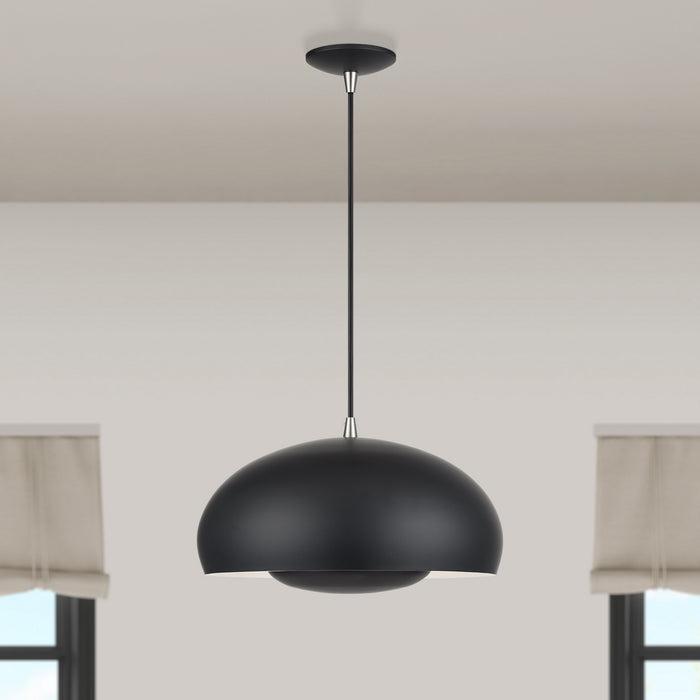 Livex Lighting - 51516-04 - Three Light Pendant - Domma - Black w/Brushed Nickel