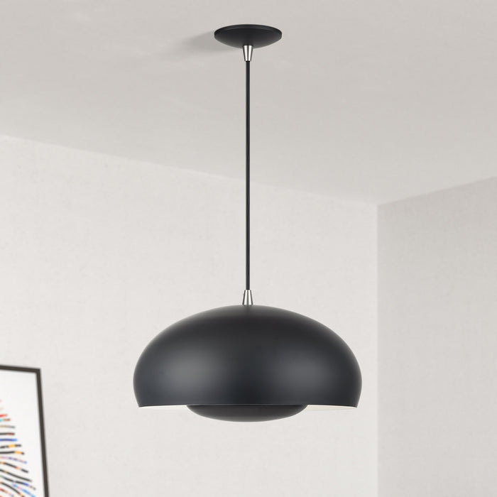 Livex Lighting - 51516-04 - Three Light Pendant - Domma - Black w/Brushed Nickel