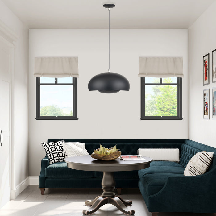 Livex Lighting - 51516-04 - Three Light Pendant - Domma - Black w/Brushed Nickel