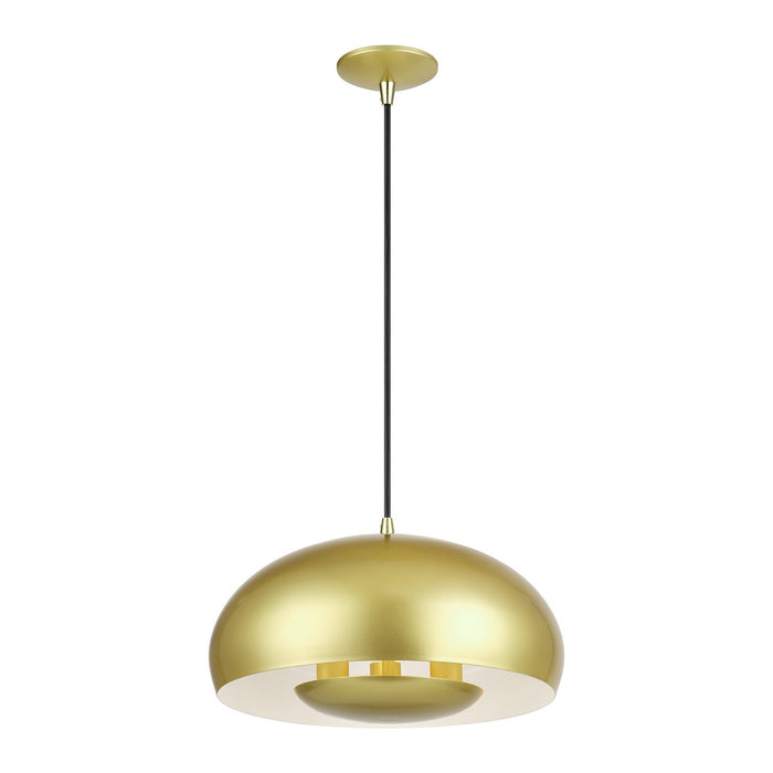 Livex Lighting - 51516-33 - Three Light Pendant - Domma - Soft Gold w/Polished Brass