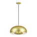 Livex Lighting - 51516-33 - Three Light Pendant - Domma - Soft Gold w/Polished Brass