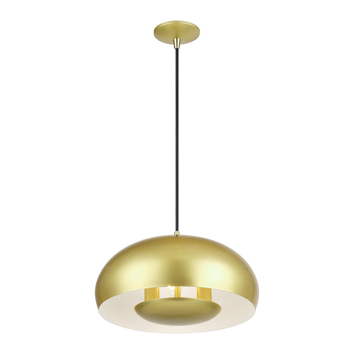 Livex Lighting - 51516-33 - Three Light Pendant - Domma - Soft Gold w/Polished Brass
