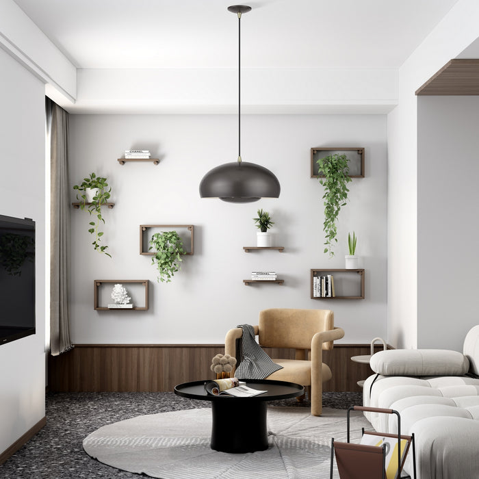 Livex Lighting - 51516-92 - Three Light Pendant - Domma - English Bronze w/Antique Brass