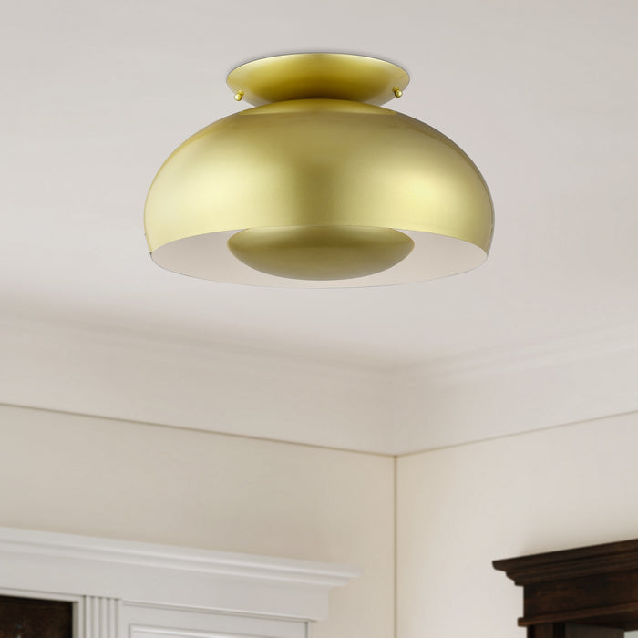 Livex Lighting - 51517-33 - Three Light Semi-Flush Mount - Domma - Soft Gold