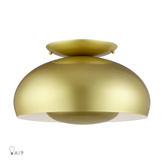 Livex Lighting - 51517-33 - Three Light Semi-Flush Mount - Domma - Soft Gold