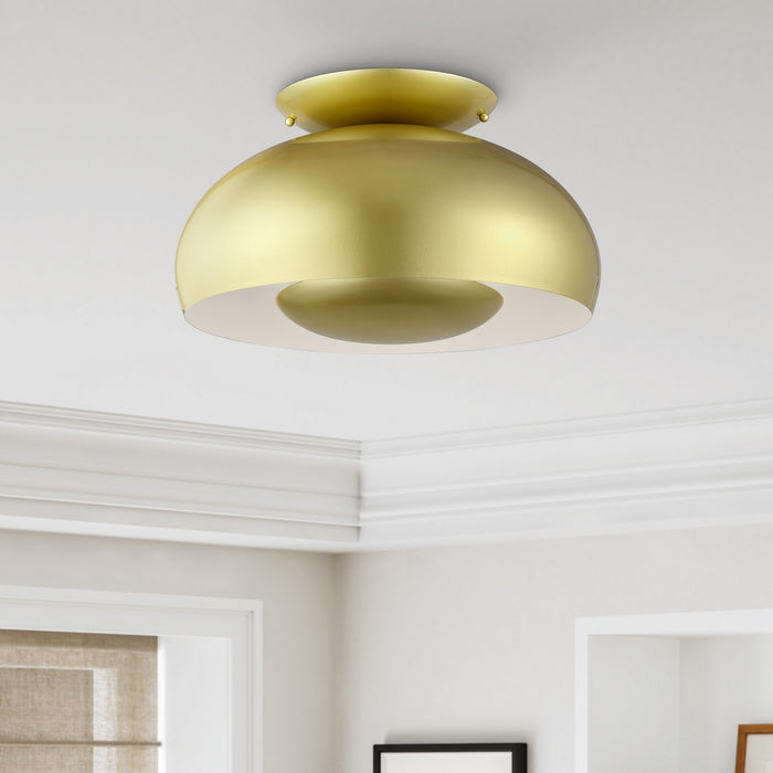 Livex Lighting - 51517-33 - Three Light Semi-Flush Mount - Domma - Soft Gold