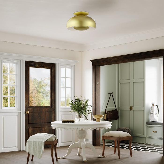 Livex Lighting - 51517-33 - Three Light Semi-Flush Mount - Domma - Soft Gold