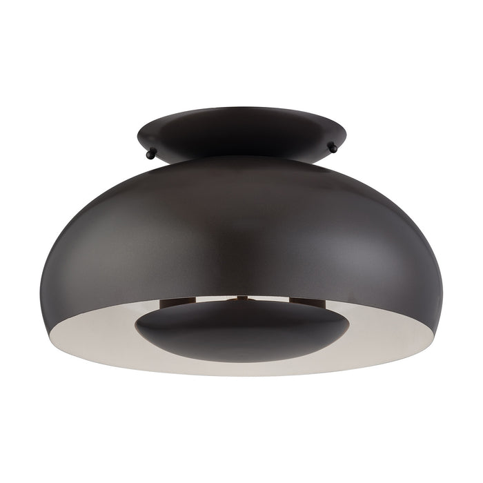 Livex Lighting - 51517-92 - Three Light Semi-Flush Mount - Domma - English Bronze