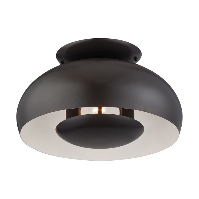 Livex Lighting - 51517-92 - Three Light Semi-Flush Mount - Domma - English Bronze