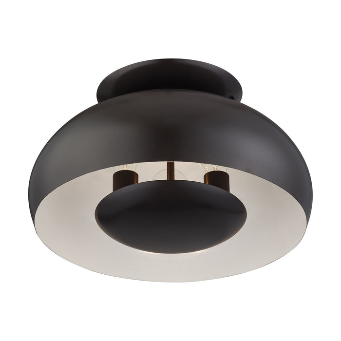 Livex Lighting - 51517-92 - Three Light Semi-Flush Mount - Domma - English Bronze