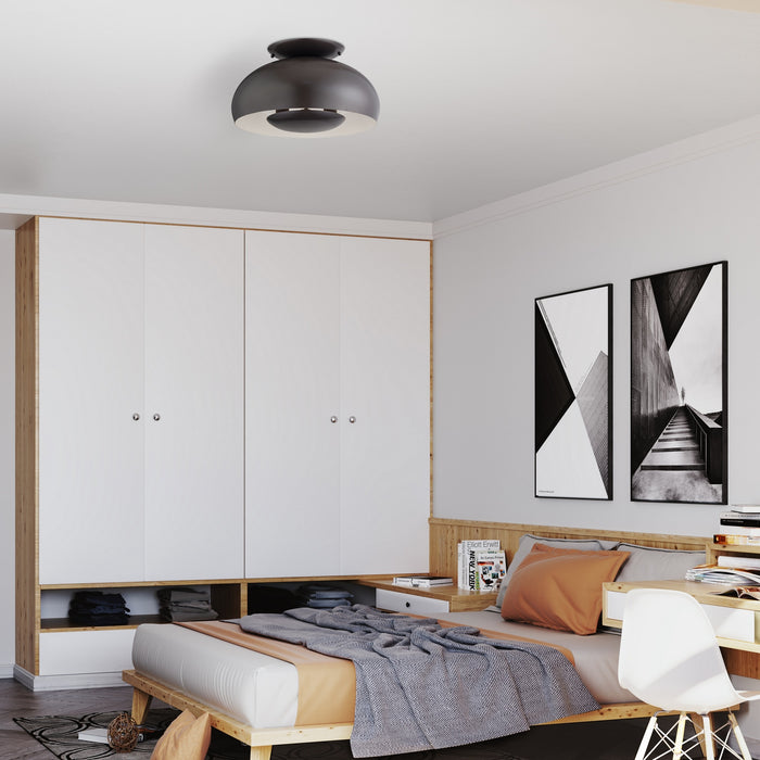 Livex Lighting - 51517-92 - Three Light Semi-Flush Mount - Domma - English Bronze