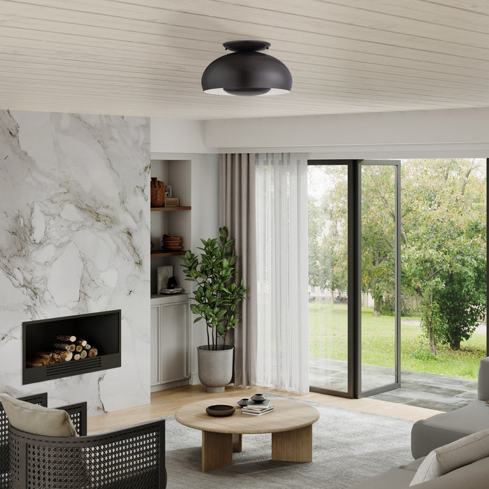 Livex Lighting - 51517-92 - Three Light Semi-Flush Mount - Domma - English Bronze