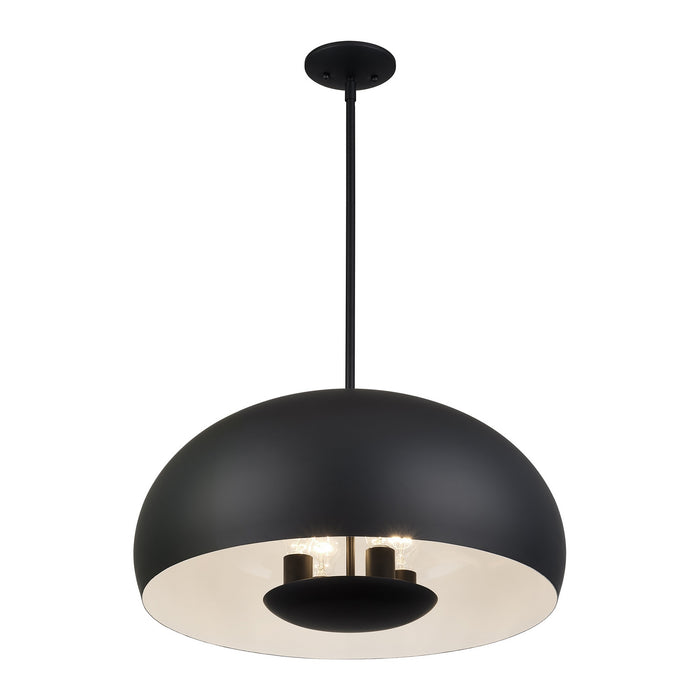 Livex Lighting - 51518-04 - Four Light Pendant - Domma - Black