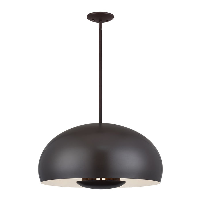 Livex Lighting - 51518-92 - Four Light Pendant - Domma - English Bronze