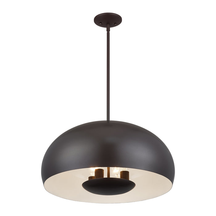 Livex Lighting - 51518-92 - Four Light Pendant - Domma - English Bronze
