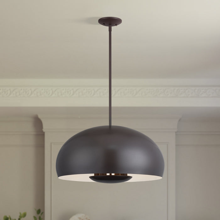 Livex Lighting - 51518-92 - Four Light Pendant - Domma - English Bronze