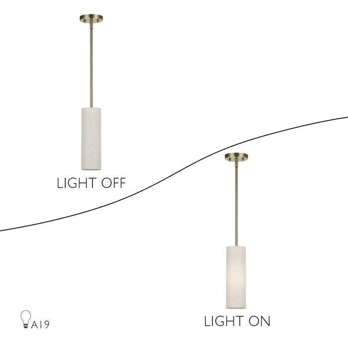 Livex Lighting - 52130-01 - One Light Mini Pendant - Monroe - Antique Brass