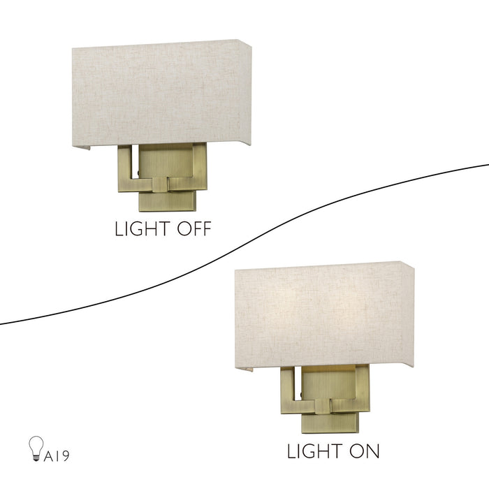 Livex Lighting - 52132-01 - Two Light Wall Sconce - Monroe - Antique Brass